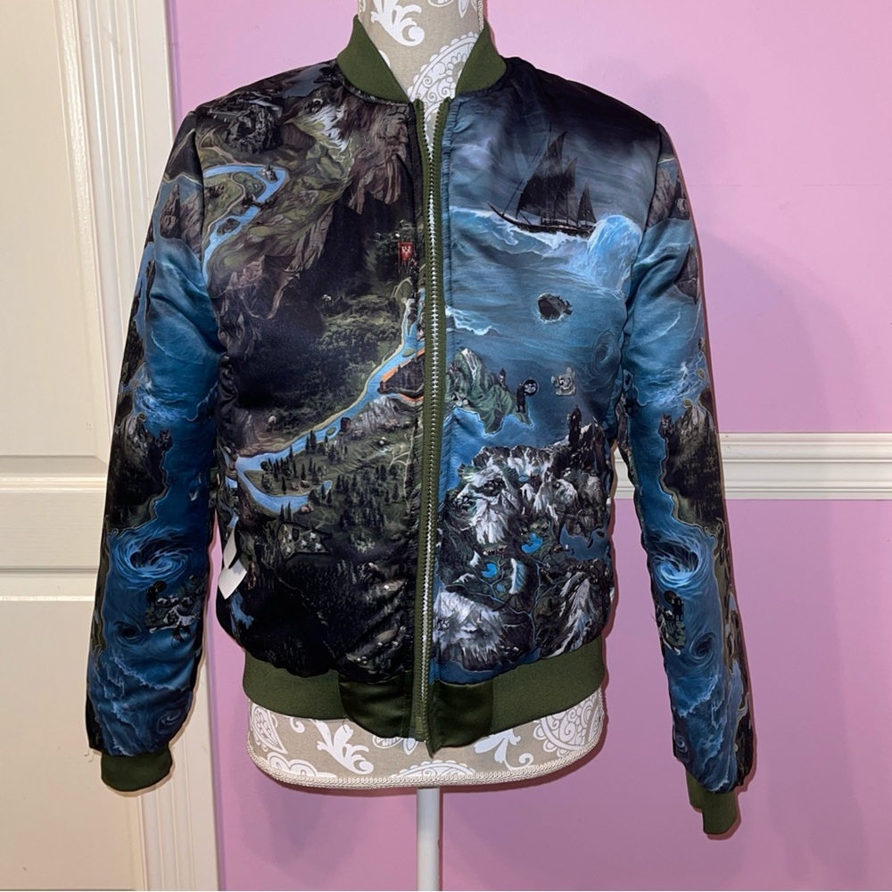 Blackmilk witcher geralt reversible bomber jacket cottage renaissance goth